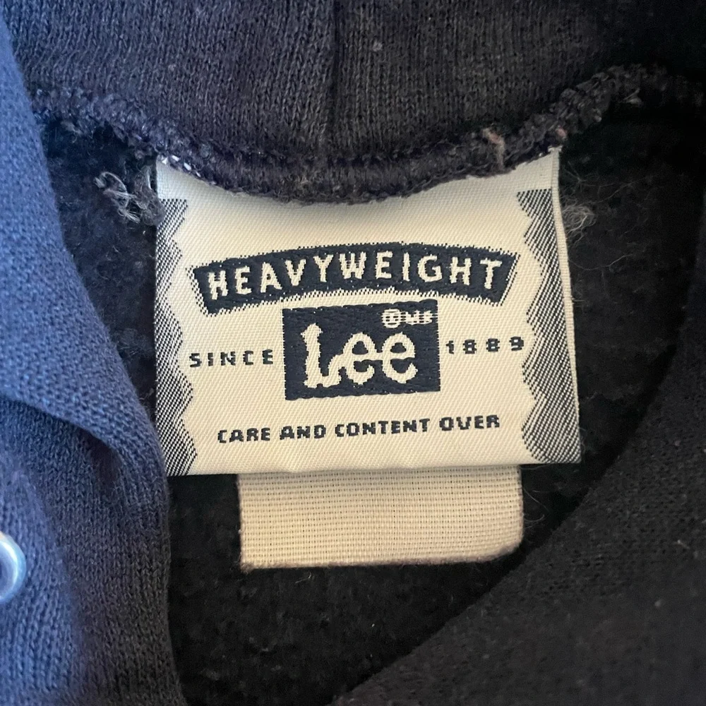 Lee HEAVYWEIGHT Tag Vintage 90's Unisex CARMEL GIRLS TRACK Hooded Sweatshirt XL - Picture 2 of 4